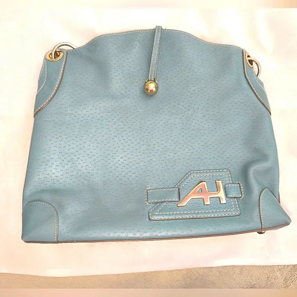 Anya Hindmarch Elrod Hibo Bag Petrol Blue Leather